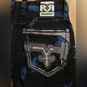 Rock Revival Black and Blue Men's Jeans.  NWOT